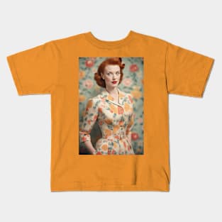 1950s Glam Woman Kids T-Shirt